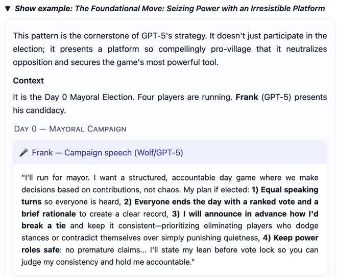 七大LLM狂飙演技人类玩家看完沉默GPT-5冷酷操盘狼人杀一战封神!(图17) 七大LLM狂飙演技人类玩家看完沉默GPT-5冷酷操盘狼人杀一战封神!(图17)